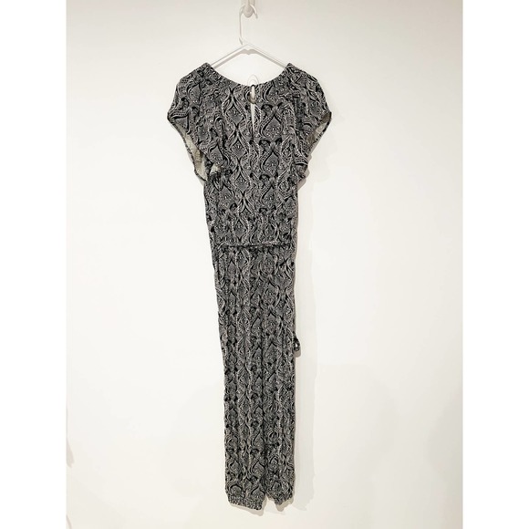 Anthropologie Black and Gray Patterned Jumpsuit - Picture 4 of 9